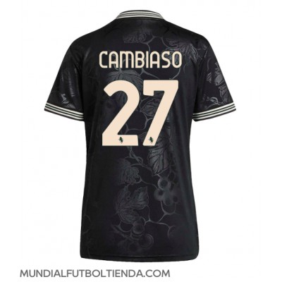 Camiseta Juventus Andrea Cambiaso #27 Tercera Equipación Replica 2025-26 para mujer mangas cortas Camiseta Juventus Andrea Cambiaso #27 Tercera Equipación Replica 2025-26 para mujer mangas cortas